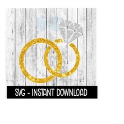 wedding band set svg, wedding rings svg, svg files, instant download, cricut cut files, silhouette cut files, download,
