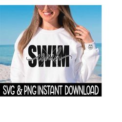 Swim Coach SVG, Swim Coach PNG, SVG Files Instant Download, Cricut Cut Files, Silhouette Cut Files, Download, Print