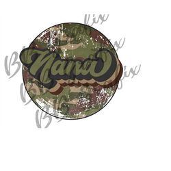 Digital Png File Nana Camo Retro 70's Camouflage Clip Art Waterslide Mug T-Shirt Sublimation Printable Design INSTANT DO