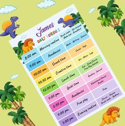 Editable Kids Daily Schedule