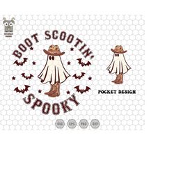 Boot Scootin' Svg, Halloween Svg, Western Halloween, Cowboy Svg, Spooky Season Svg, Spooky Vibes, Files For Cricut, West