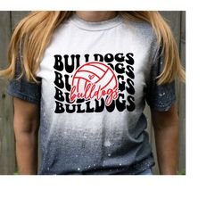 Bulldogs Volleyball SVG PNG, Bulldogs svg, Stacked Bulldogs svg,Bulldogs Mascot svg,Bulldogs Mom svg,Bulldogs Shirt svg,