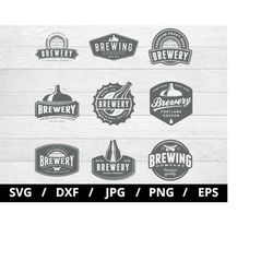 craft beer logo sets collection illustration svg, beer house, brewery, beer shop, beer labels element emblems icon badge