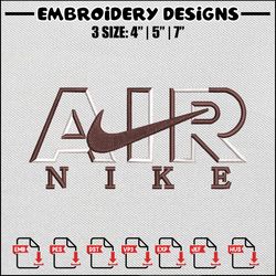 Air nike brown embroidery design, Nike embroidery, Nike design, Embroidery file, Embroidery shirt, Digital download