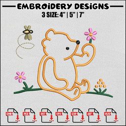 bear cute embroidery design, bear embroidery, bear design, embroidery file, embroidery shirt, digital download