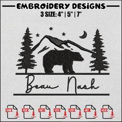 beau nask embroidery design, bear embroidery, bear design, embroidery file, embroidery shirt, digital download