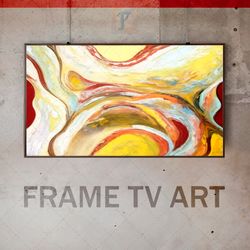 Samsung Frame TV Art Digital Download, Frame TV Art Abstraction, Frame TV  modern, Visual Illusion, Expressive Vibrant