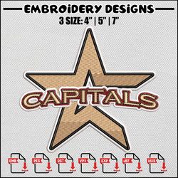 Capitals embroidery design, Capitals embroidery, Capitals design, Embroidery file, Embroidery shirt, Digital download