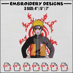 Uzumaki naruto embroidery design, Naruto embroidery, Naruto design, Embroidery file, Embroidery shirt, Digital download