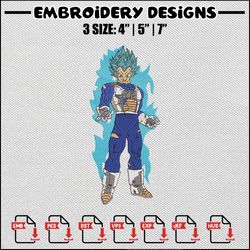 Vegeta blue embroidery design, Dragonball embroidery, Blue design, Embroidery file, Embroidery shirt, Digital download