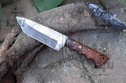 Custom Handmade Stainless steel knives - Hand made Skinner knifes Twisted Pattern blades out door Gift items
