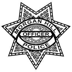 Morgan Hill Police Department Badge svg, dxf vector outline file for Cricut, cnc router, laser cutting, laser engraving,