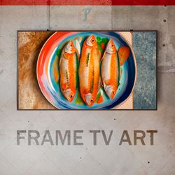 Samsung Frame TV Art Digital Download, Frame TV Art Dual-Headed Fish, Frame TV Surreal Art, Hyperrealism, Contemporary