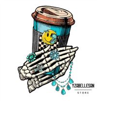 Skeleton Teal Concho Rings Png, Retro Staying Alive Png, Skeleton Peace Sign Png, Skeleton Coffee Png, Sublimation Png,