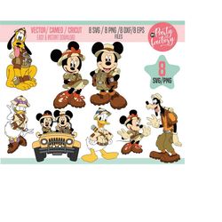 Safari Mouse SVG, EPS, PNG, Mouse and friends safari standing characters, Themed Centerpieces, T Shirt, Instant Download
