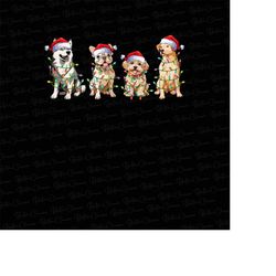 Christmas Dogs | Festive Dogs | PNG Christmas Clipart Dogs in Christmas Hats, Dog Christmas Costume, Christmas Dog Subli