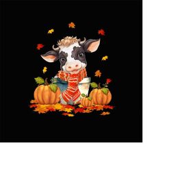Highland Cow Fall Design Png | Fall PNG Sublimations, Fall Cow Sublimation Download, Design PNGs, Highland Cow Shirt Des