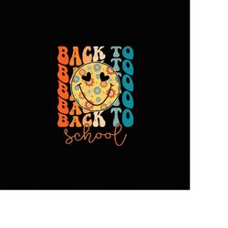 Retro back to school png, Retro happy first day of school png, smile face school sublimation designs downloads, girl tea