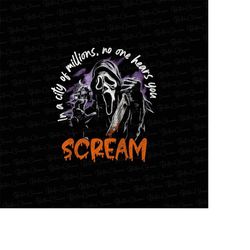 Scream Ghostface Horror Halloween PNG File | Digital Download | Transparent Background Image File | Horror Halloween PNG