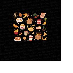 Fall Doodles PNG Print File For Sublimation Or Print, Boho Sublimation, Fall sublimation, autumn designs, retro fall png