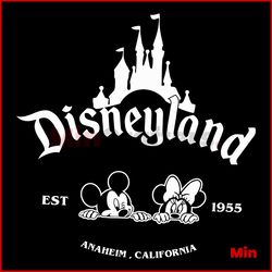 Mickey and Minnie Disneyland Est 1955 California SVG File