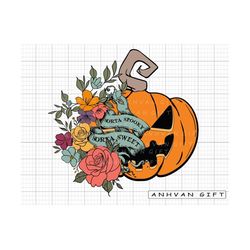 Sorta Sweet Sorta Spooky PNG, Flower Pumpkin Png, Halloween Png, Skeleton Design, Trick Or Treat, Halloween Shirt Design