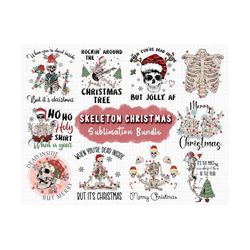 Christmas Skeleton Bundle, Dead Inside Png, Skeletons, Retro Christmas Png, Skull Christmas Png, Christmas Shirt Design,