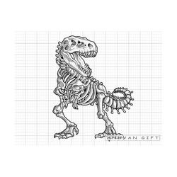 Skeleton T rex SVG, Halloween Svg, Skeleton Dinosaur svg, Creepy Halloween svg, Trick Or Treat Svg, Halloween Shirt, Spo