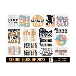 Retro Class Of 2023 Svg Bundle, Senior 2023 Svg, Class of 2023 Svg, Graduation 2023 Svg, 2023 Graduation Svg, Senior Shi