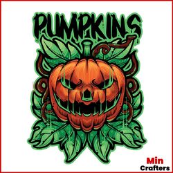 Horror Pumpkin Spooky Season PNG Sublimation Download