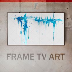 Samsung Frame TV Art Digital Download, Frame TV Art Abstraction, Frame TV art modern, Light Blue and White, Masterpiece