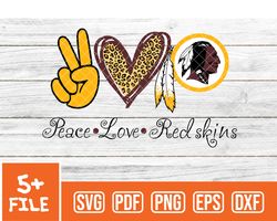 Washington Redskins Svg , Peace Love  NfL Svg, Team Nfl Svg 06