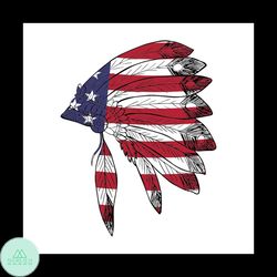Feather American Flag svg