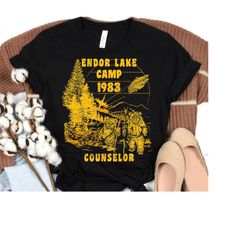 Star Wars Ewok Endor Lake '83 Camp Counselor Graphic T-Shirt, Disneyland Family Matching Shirt, Magic Kingdom, WDW Epcot