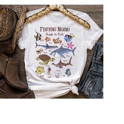 Disney Finding Nemo Funny Fish Guide Graphic T-Shirt, Disneyland Family Matching Shirt, Magic Kingdom Tee, WDW Epcot The