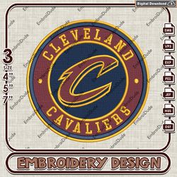 NBA Cleveland Cavaliers Logo Embroidery Design, NBA Embroidery Files, NBA Cavaliers Embroidery, Machine Embroidery