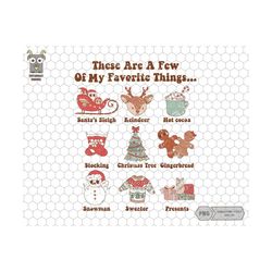 Favorite Things Christmas PNG, Trendy Christmas Png, Winter Png, Christmas Doodles Png, Groovy Christmas Png, Hot cocoa,