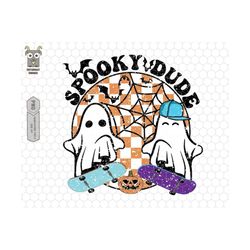 Spooky Dude Png, Spooky Season, Cute Ghost Png, Boy Halloween, Retro Halloween Png, Sublimation, Pumpkin Spooky, Ghost P