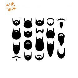 Set 18 Designs About Beard Silhouettes Svg, Trending Svg
