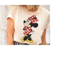 Disney Mickey And Friends Minnie Mouse Traditional Portrait T-Shirt, Walt Disney World Disneyland Family Vacation Trip,M