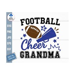 Football and Cheer Grandma Svg, Football Cheer Grandma, Proud Cheer Grandma Svg, Football Family Svg, Grandma Football A