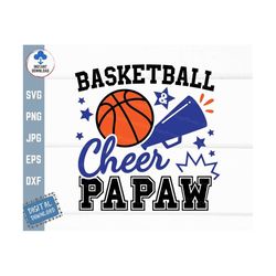 basketball and cheer papaw svg, basketball cheer papaw svg, proud cheer grandpa, basketball family svg, grandpa basketba