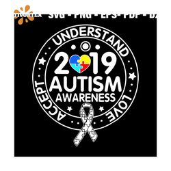 Accept Understand Love 2019 Autism Awareness Svg