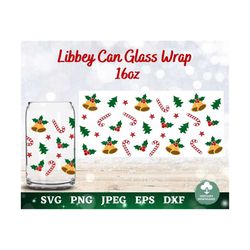 christmas libbey can glass wrap svg, christmas coffee glass wrap svg, christmas libbey can shaped glass svg, 16oz christ