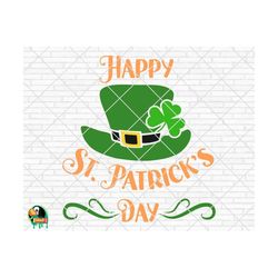 Happy St Patricks Day svg, Irish svg, Shamrock svg, Clover svg, Lucky Charm svg, Cut File, Cricut, Silhouette, PNG