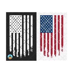 Distressed USA Flag Svg | American Flag Svg | Grunge Flag Svg | USA Flag Silhouette | Distressed Flag Svg | 4th July Svg