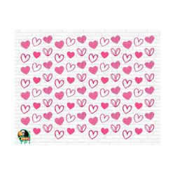 Heart Pattern SVG, Heart Print Svg, Heart Svg, Valentines Day Svg, Love Svg, Valentine Digital Paper Svg, Cut Files, Cri