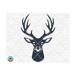Deer Head SVG | Hunting SVG | Deer Svg | Deer Cut File | Deer Antlers SVG | Deer Vector | Deer Clipart