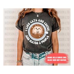 Coffee Lover Shirt, Funny Cat Shirt, Cat Mom Gift, Cat Lover Shirt, Retro Coffee Shirt, Vintage Cat Shirt Introvert shir