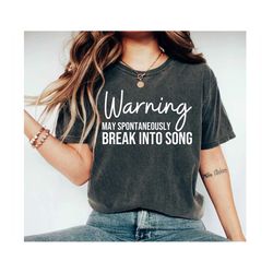 Singer Shirt Singing shirt Music Shirt Karaoke Shirt Karaoke Night Shirt Music Lover Gift Theatre Shirt Break Into Song